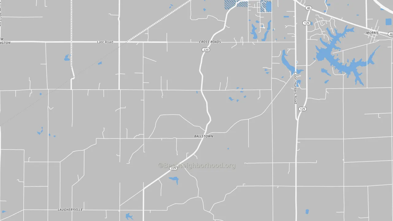 Transit Grade map of Cross Roads, IN