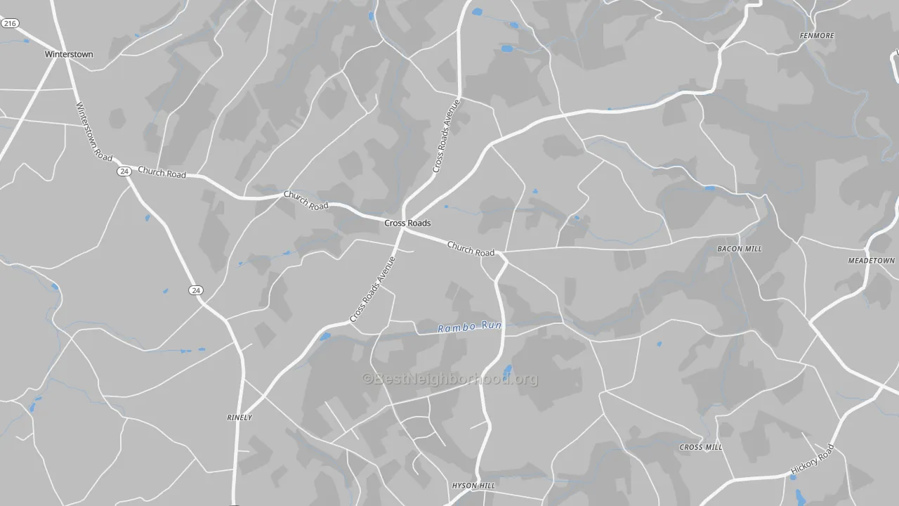 Transit Grade map of Cross Roads, PA