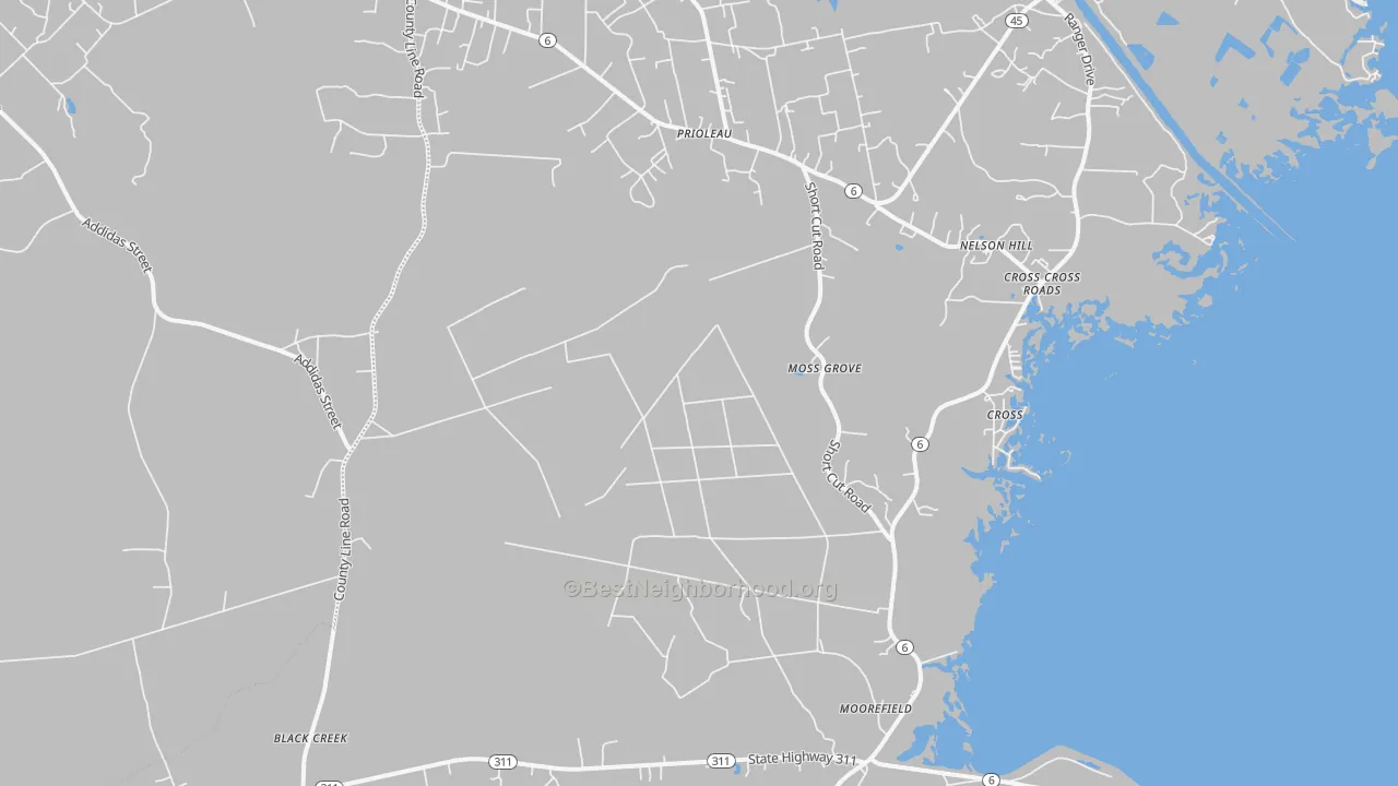 Transit Grade map of Cross, SC