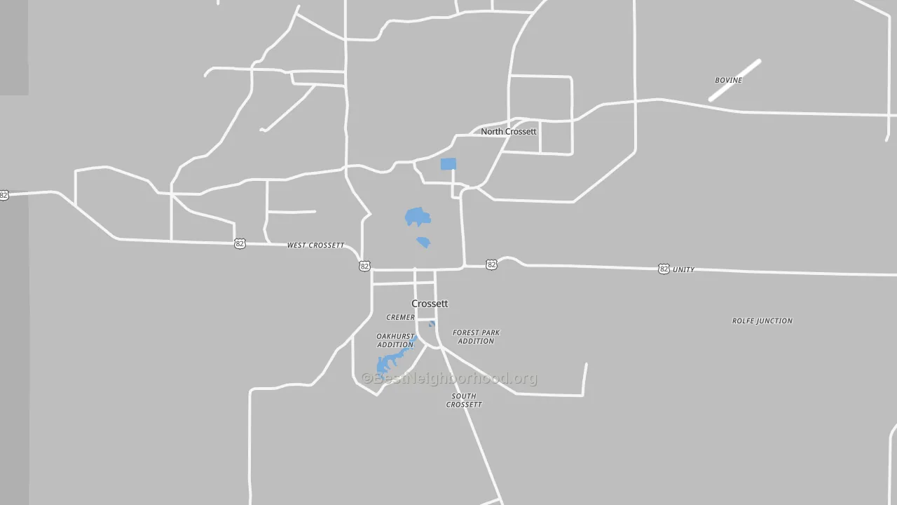 Transit Grade map of Crossett, AR