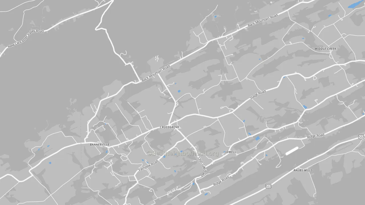 Transit Grade map of Crossgrove, PA