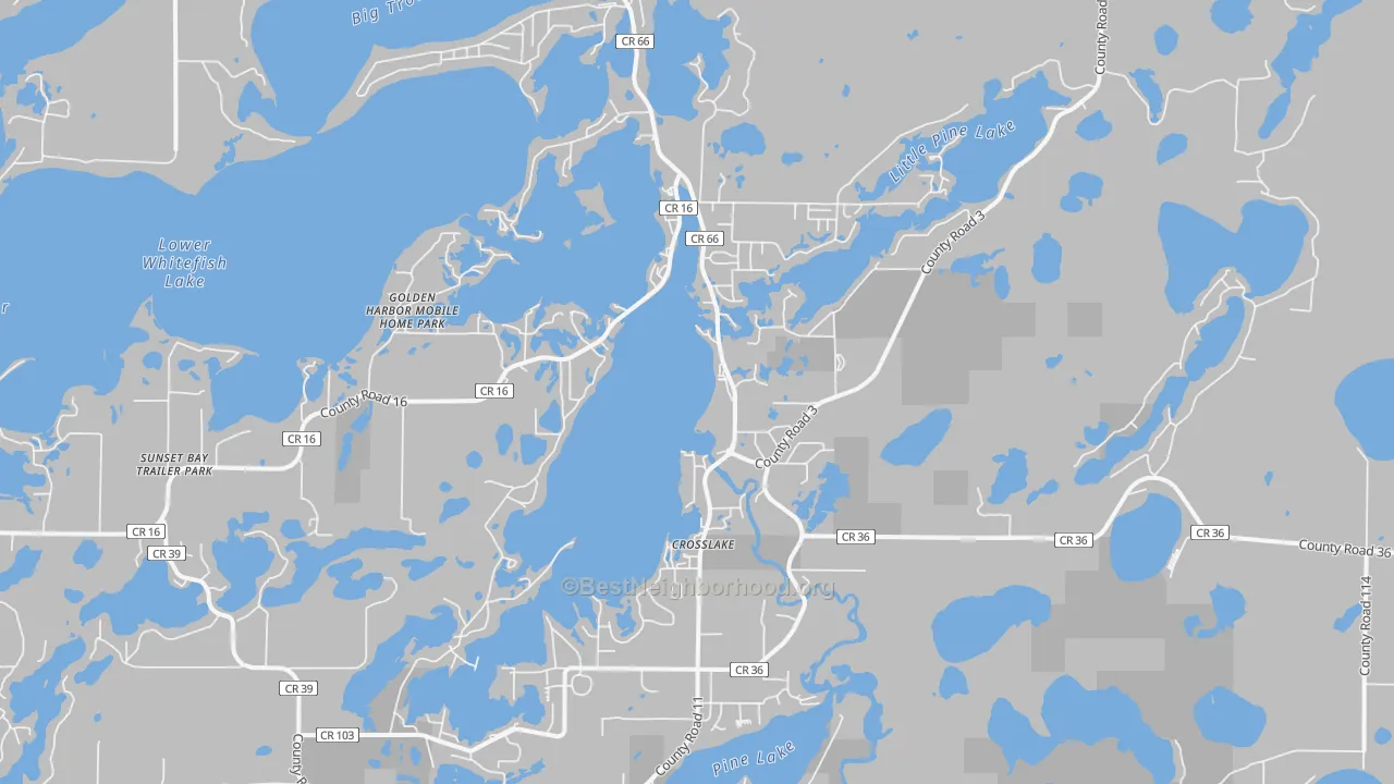 Transit Grade map of Crosslake, MN
