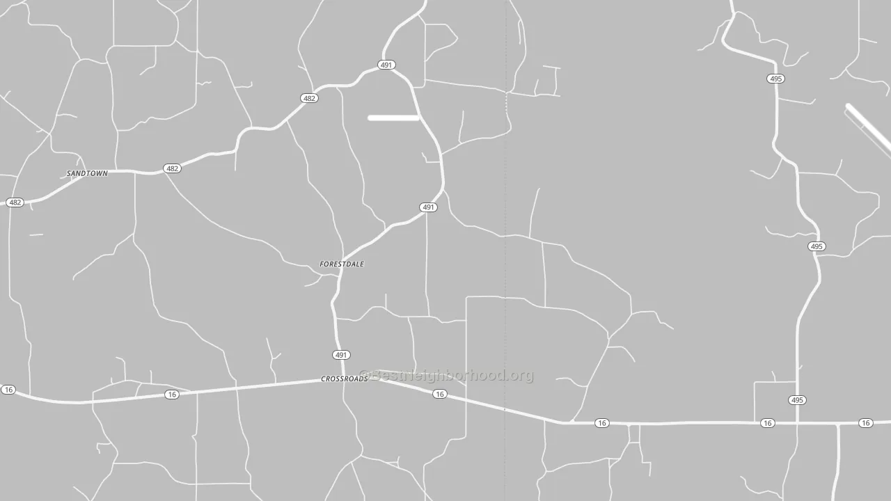 Transit Grade map of Crossroads, MS
