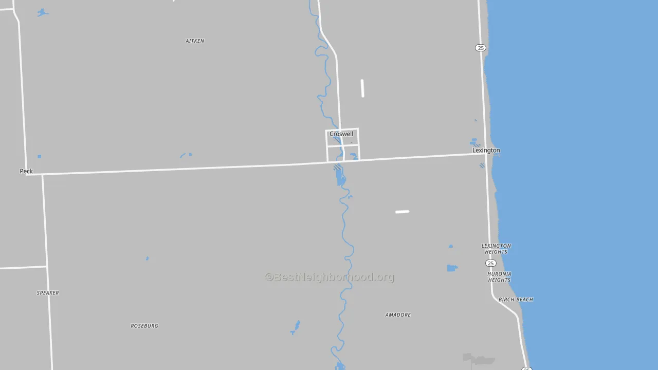 Transit Grade map of Croswell, MI