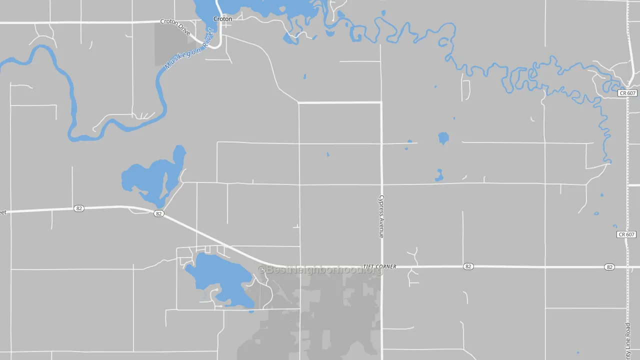 Transit Grade map of Croton, MI