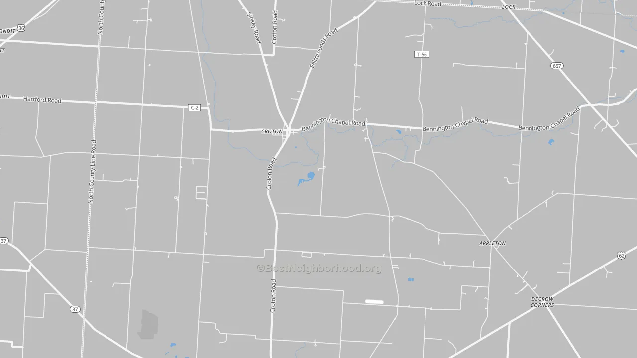 Transit Grade map of Croton, OH
