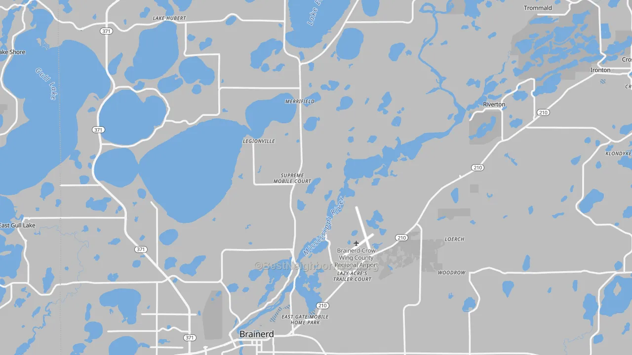 Transit Grade map of Crow Wing County, MN