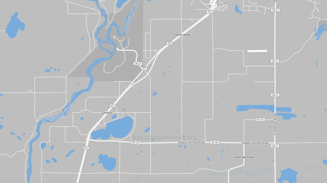 Transit Grade map of Crow Wing, MN