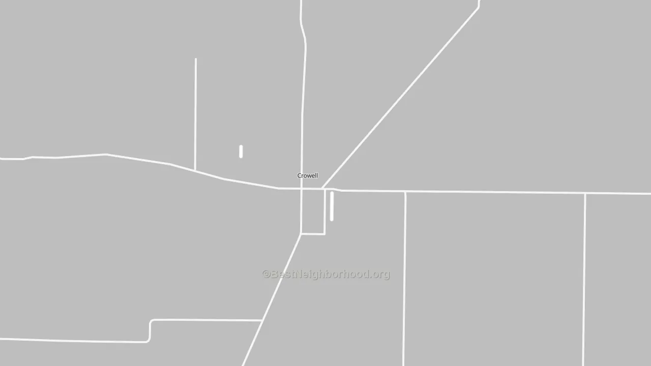 Transit Grade map of Crowell, TX