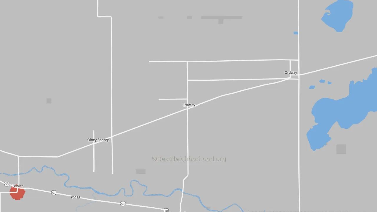 Transit Grade map of Crowley County, CO