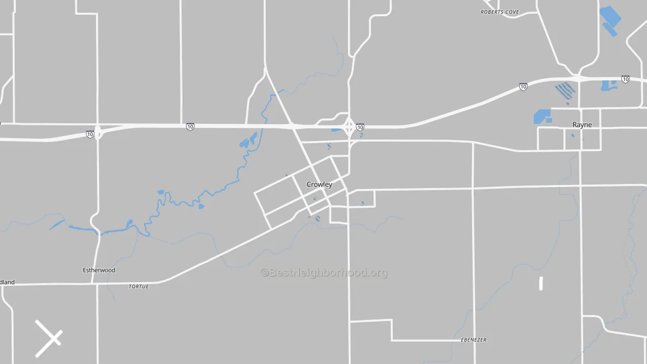 Transit Grade map of Crowley, LA