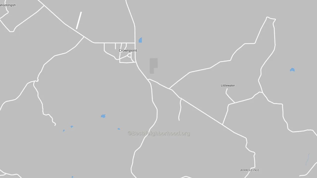 Transit Grade map of Crownpoint, NM