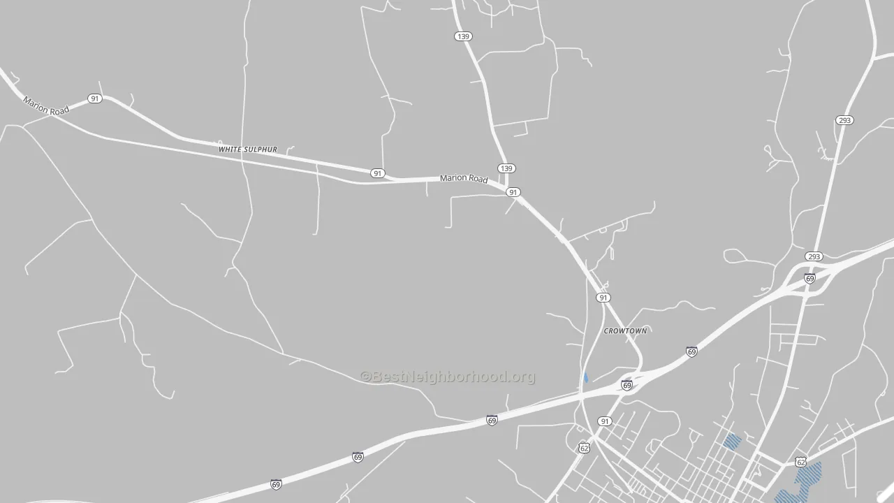 Transit Grade map of Crowtown, KY