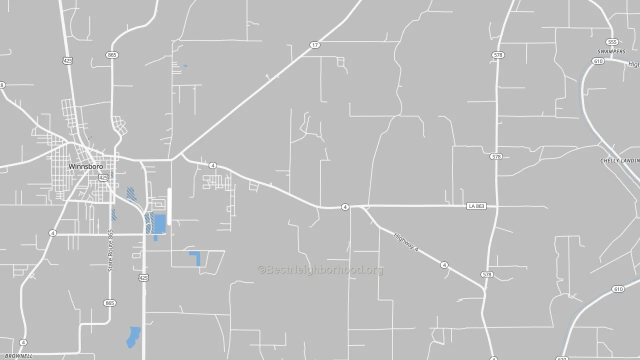 Transit Grade map of Crowville, LA
