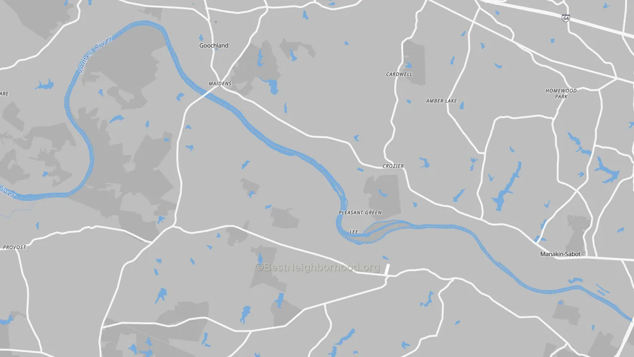 Transit Grade map of Crozier, VA