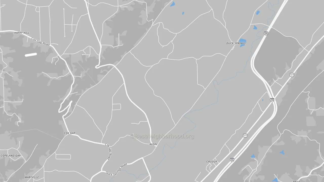 Transit Grade map of Crudup, AL