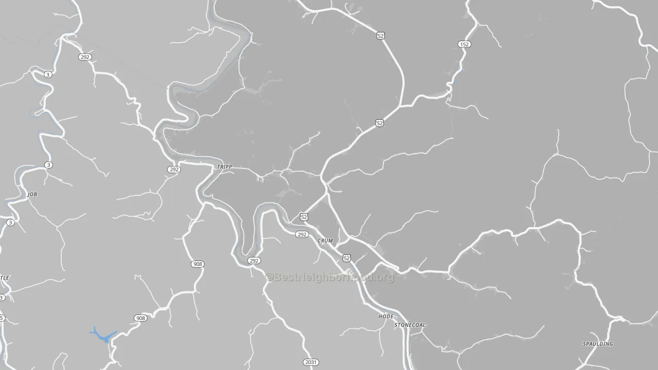 Transit Grade map of Crum, WV