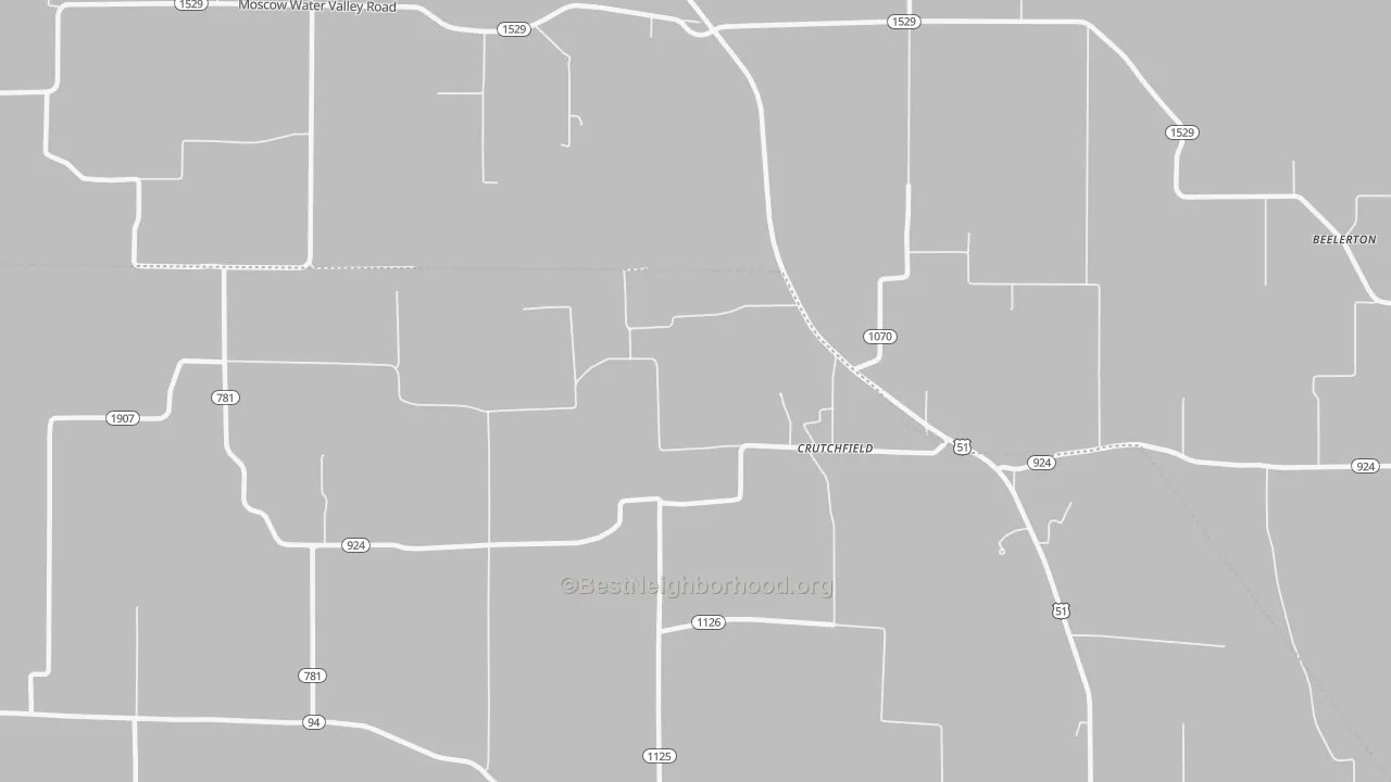 Transit Grade map of Crutchfield, KY