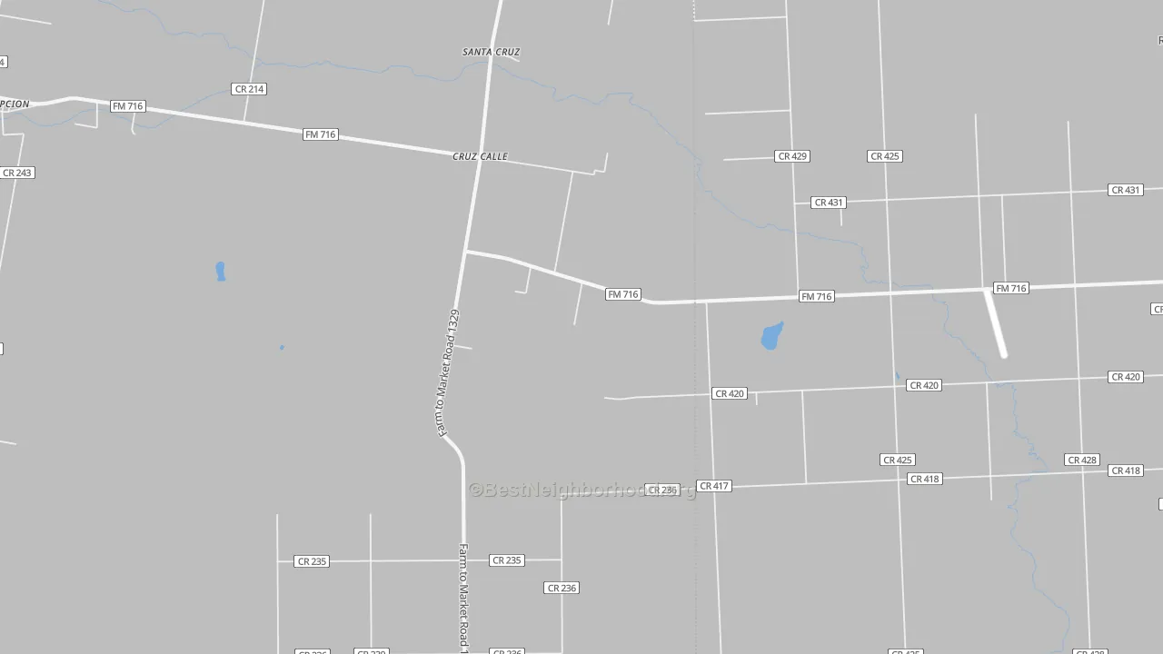 Transit Grade map of Cruz Calle, TX