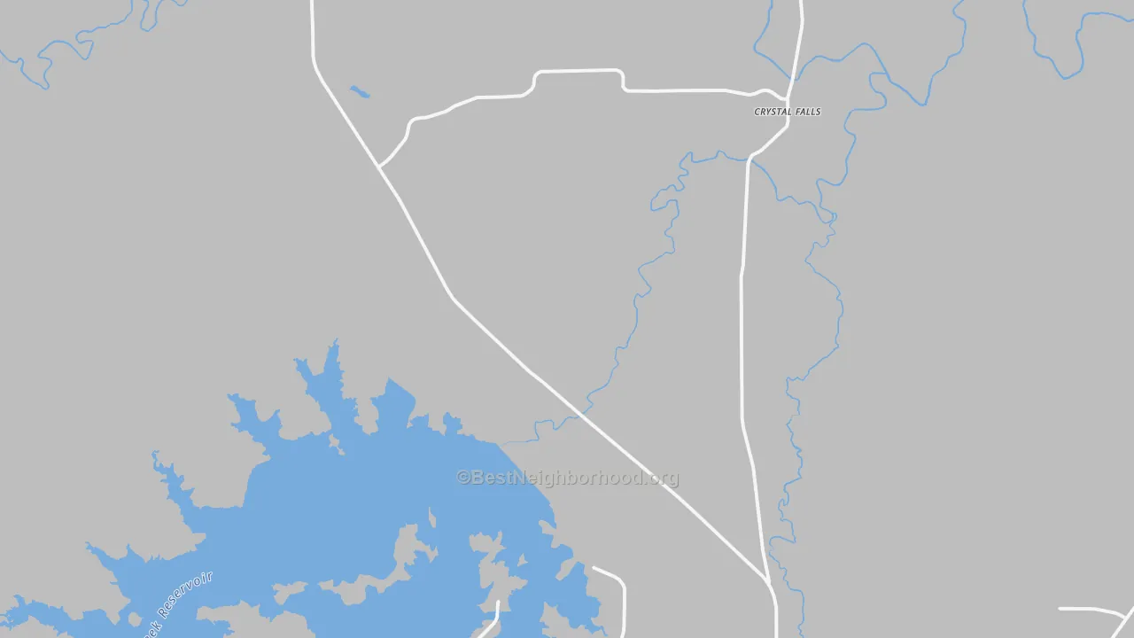 Transit Grade map of Crystal Falls, TX