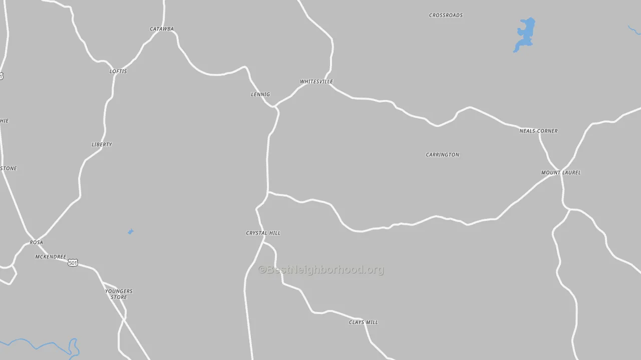 Transit Grade map of Crystal Hill, VA