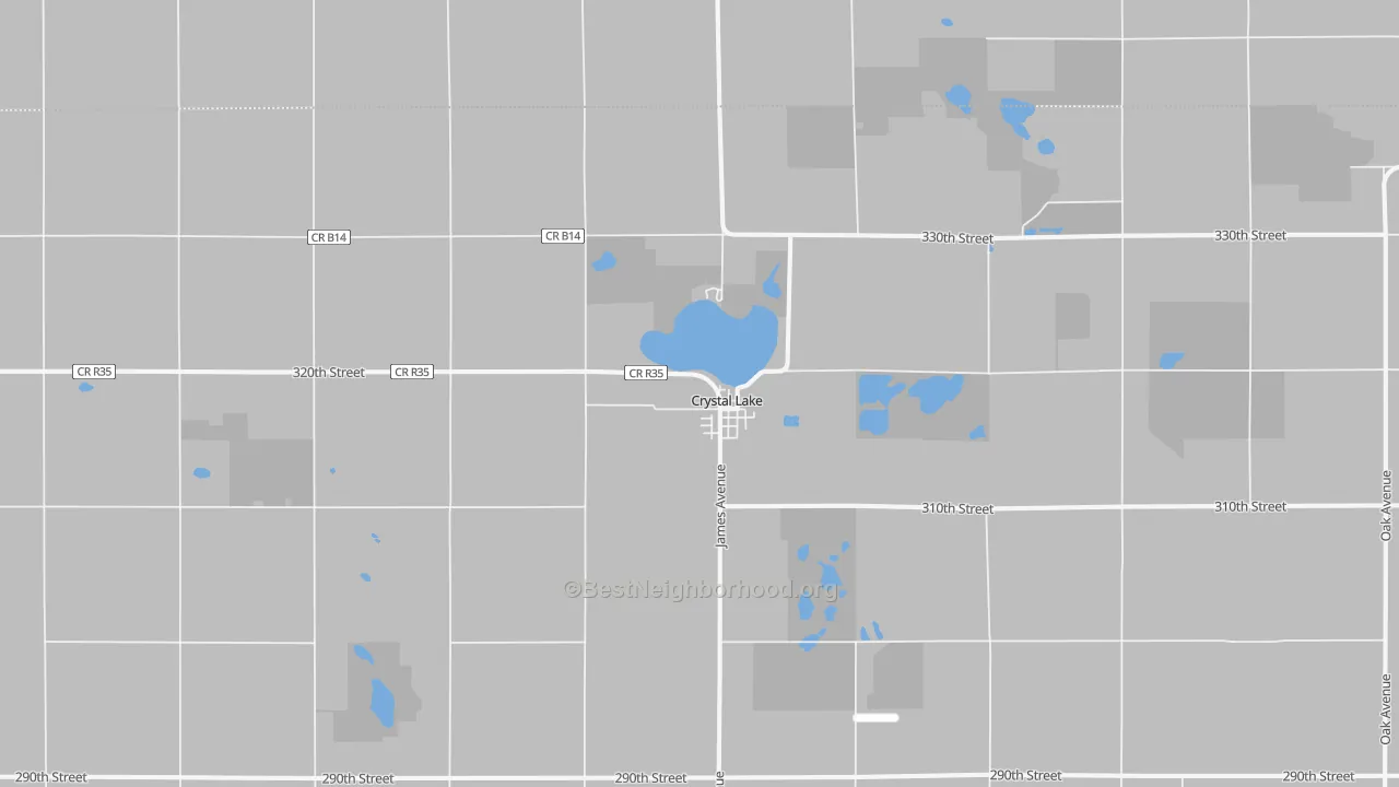 Transit Grade map of Crystal Lake, IA