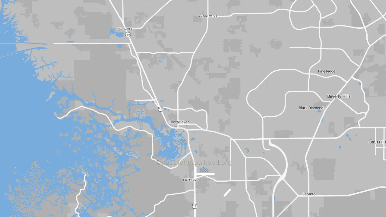 Transit Grade map of Crystal River, FL