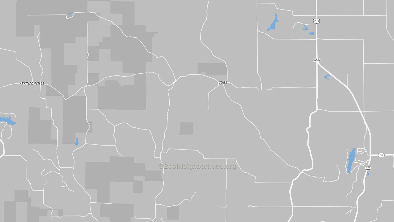 Transit Grade map of Cuba, IN