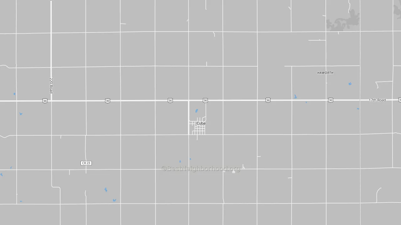 Transit Grade map of Cuba, KS