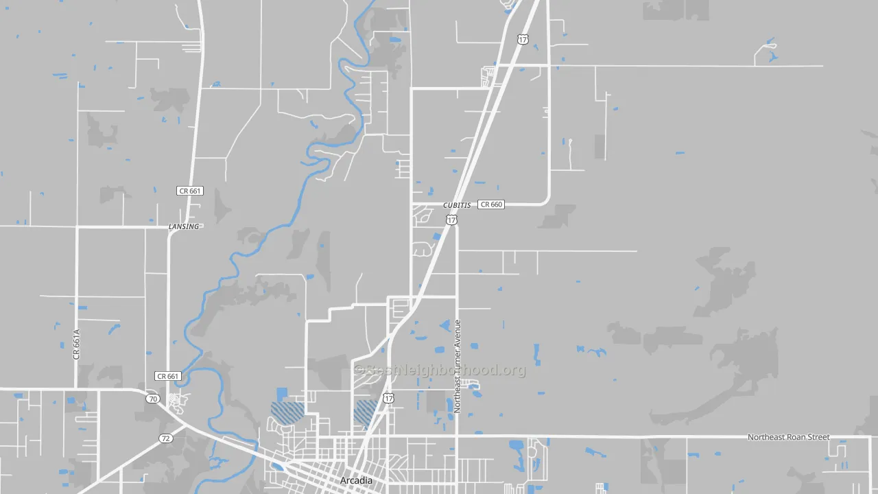 Transit Grade map of Cubitis, FL