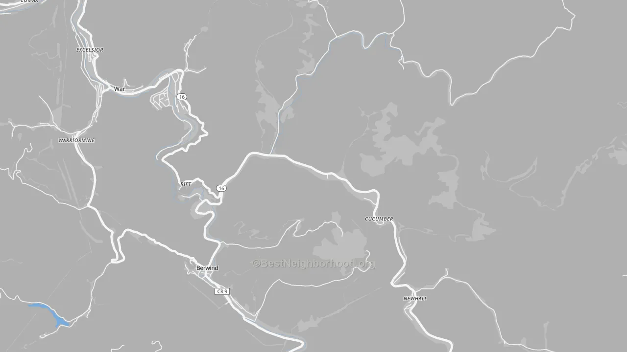 Transit Grade map of Cucumber, WV