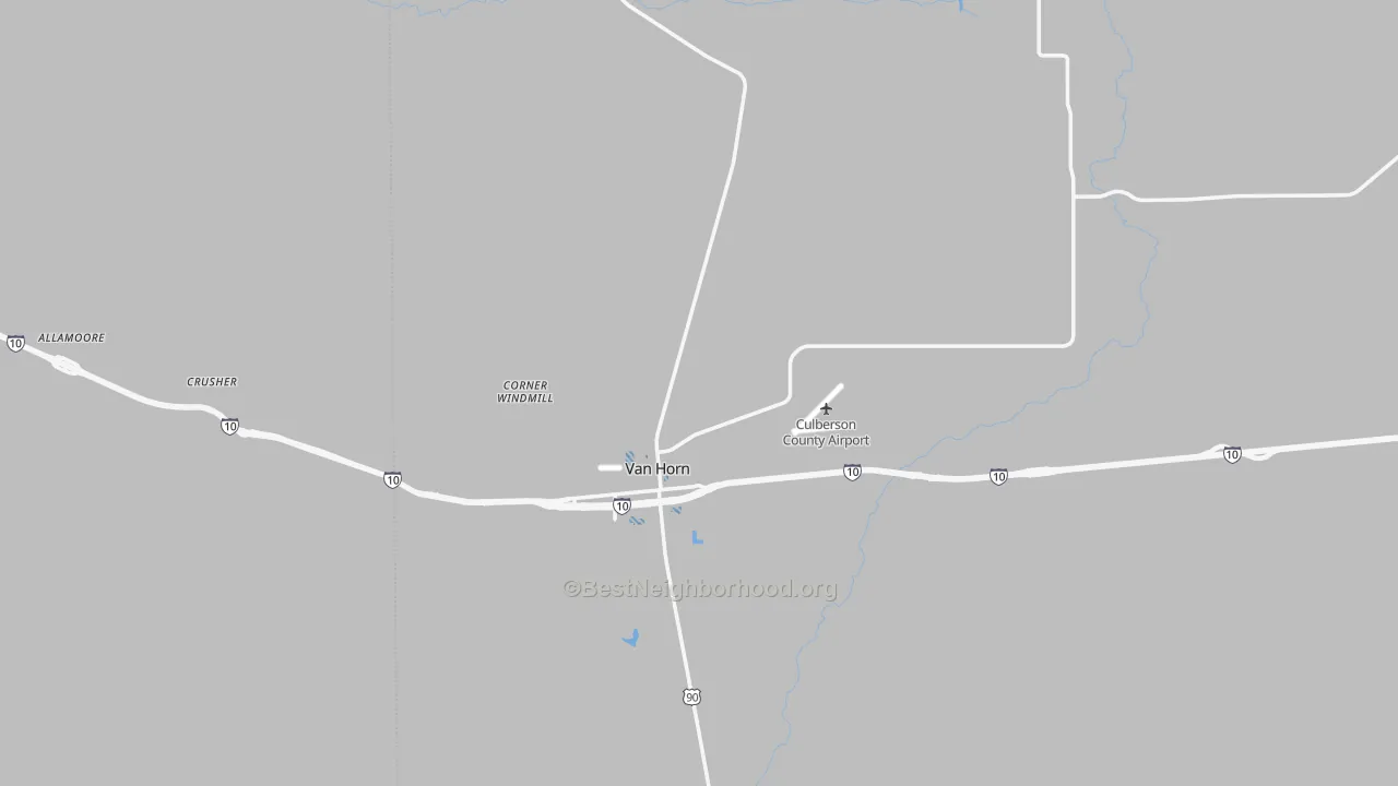 Transit Grade map of Culberson County, TX