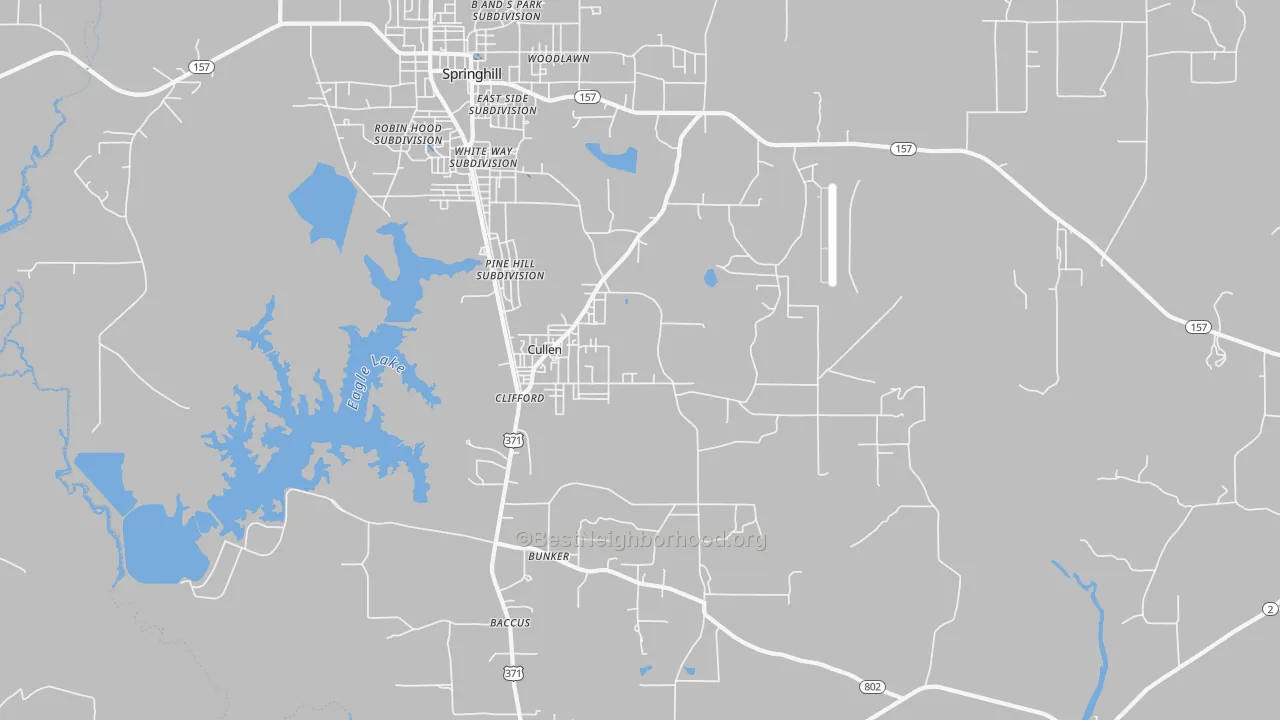 Transit Grade map of Cullen, LA