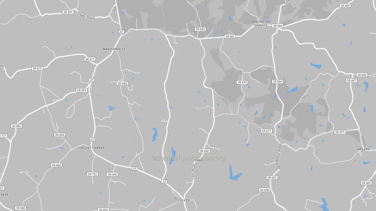 Transit Grade map of Cullen, VA