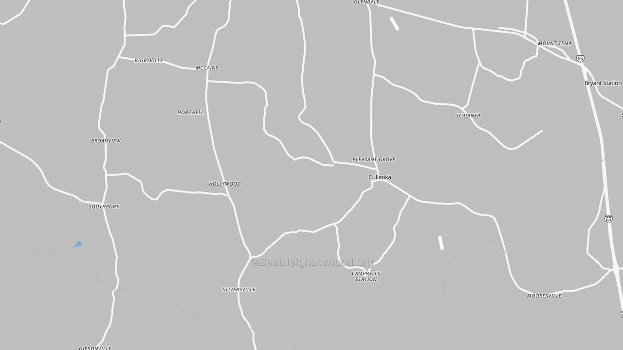Transit Grade map of Culleoka, TN