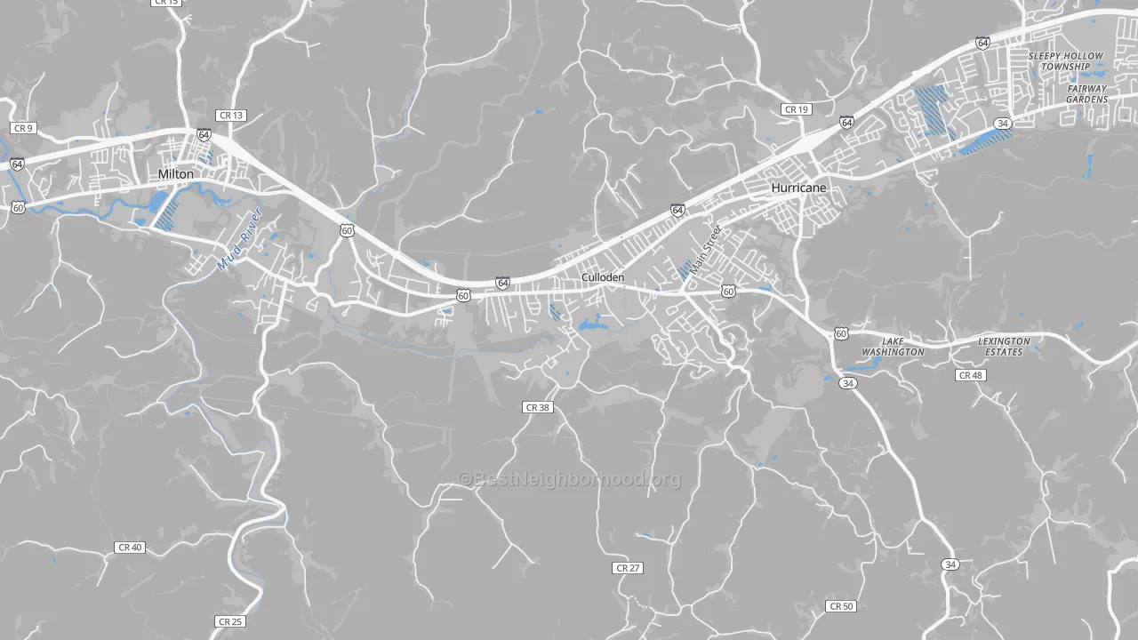 Transit Grade map of Culloden, WV