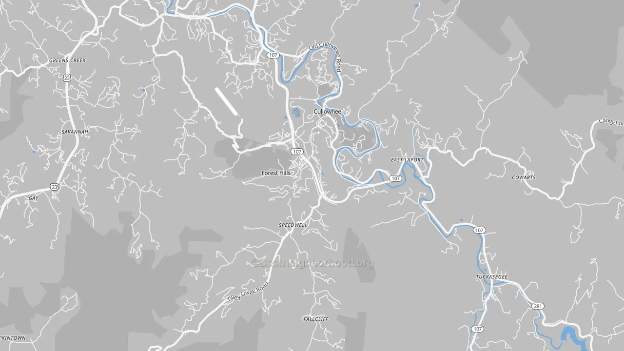 Transit Grade map of Cullowhee, NC