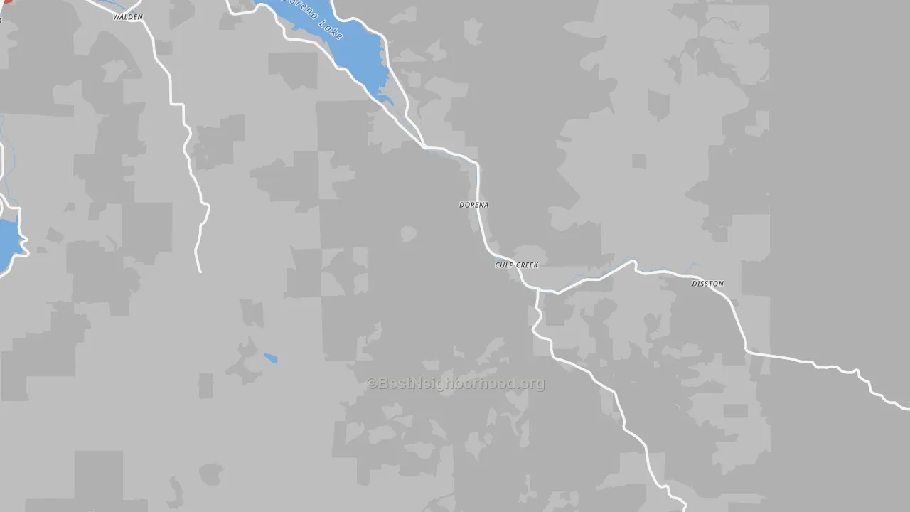 Transit Grade map of Culp Creek, OR
