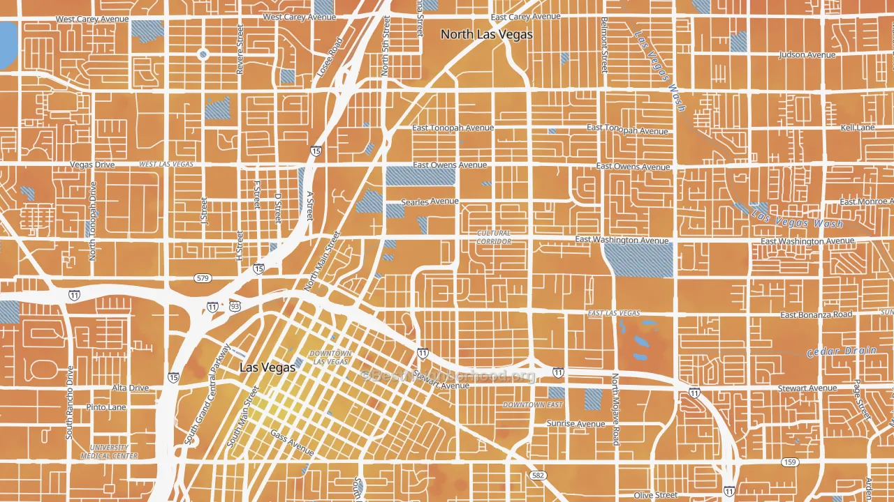 Transit Grade map of Cultural Corridor, Las Vegas, NV