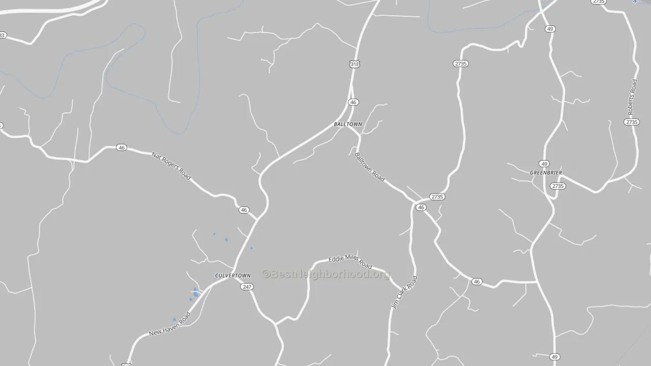 Transit Grade map of Culvertown, KY