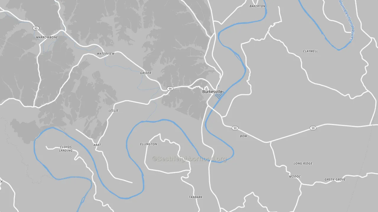 Transit Grade map of Cumberland County, KY