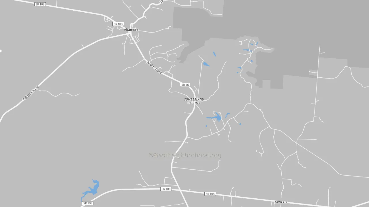 Transit Grade map of Cumberland Heights, TN