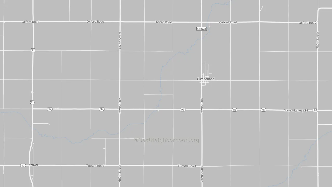Transit Grade map of Cumberland, IA