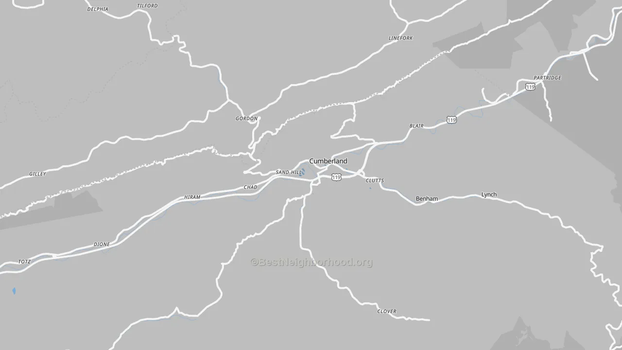 Transit Grade map of Cumberland, KY