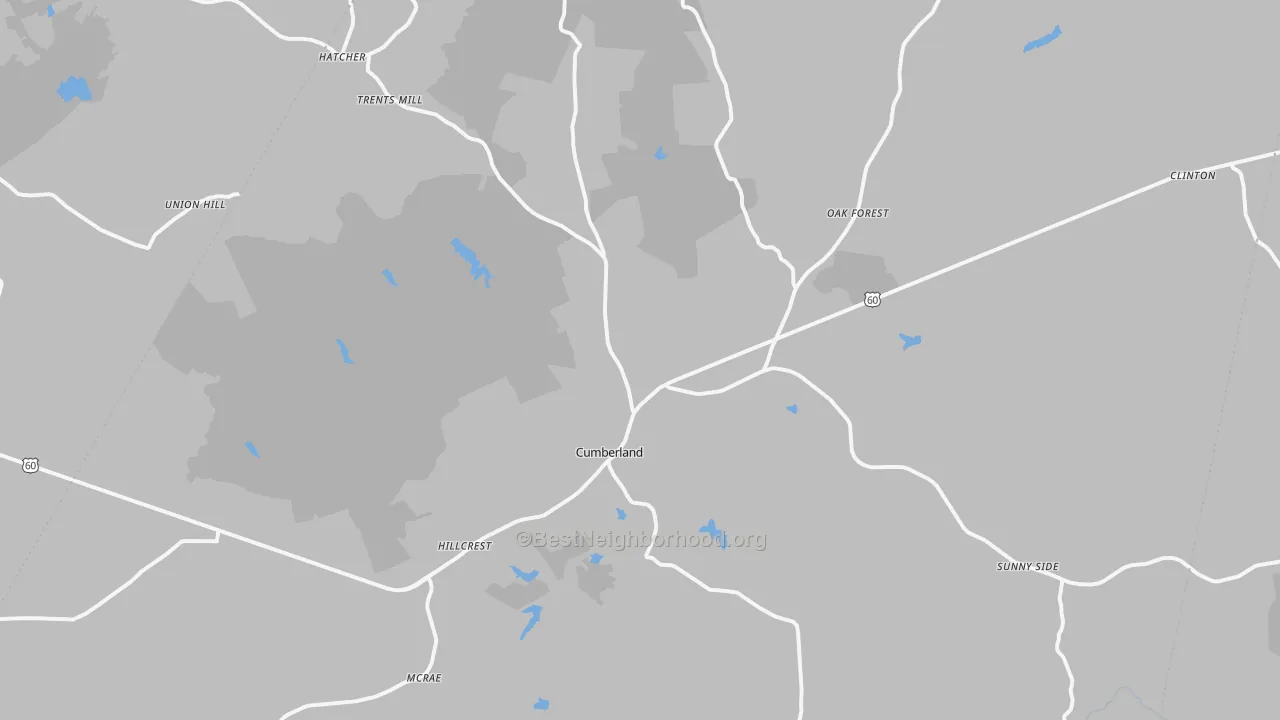 Transit Grade map of Cumberland, VA