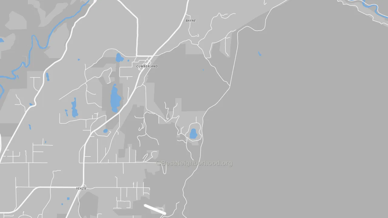 Transit Grade map of Cumberland, WA