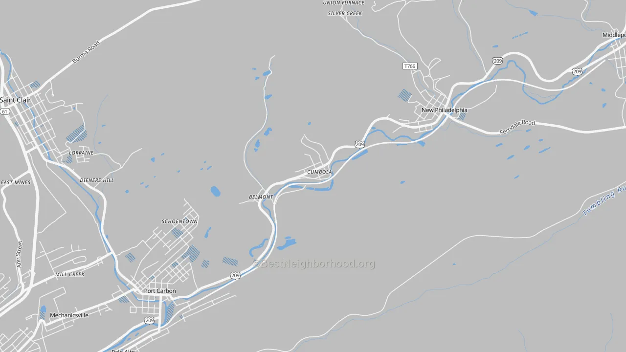 Transit Grade map of Cumbola, PA