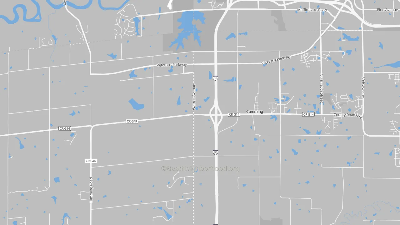 Transit Grade map of Cumming, IA