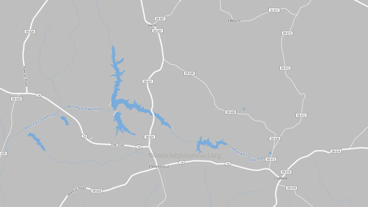 Transit Grade map of Cumnor, VA