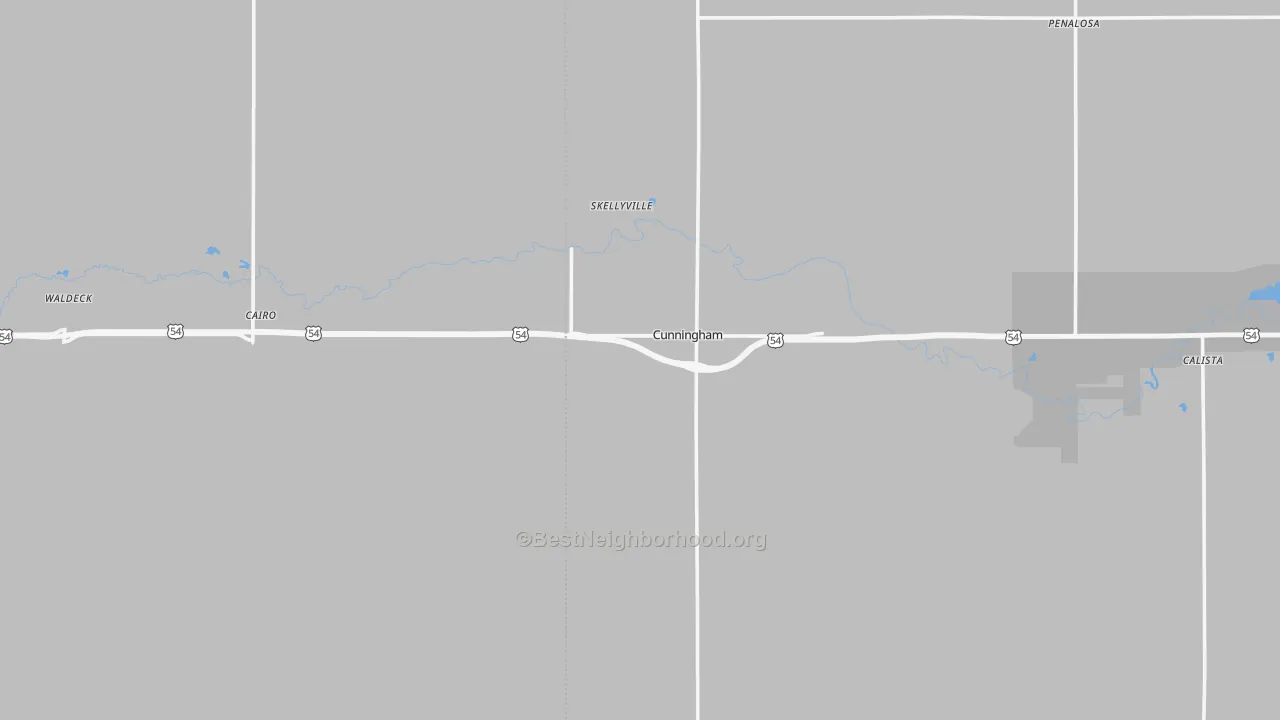 Transit Grade map of Cunningham, KS